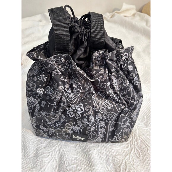THIRTY ONE 31 Lunch bag sac black white drawstring - Picture 2 of 8